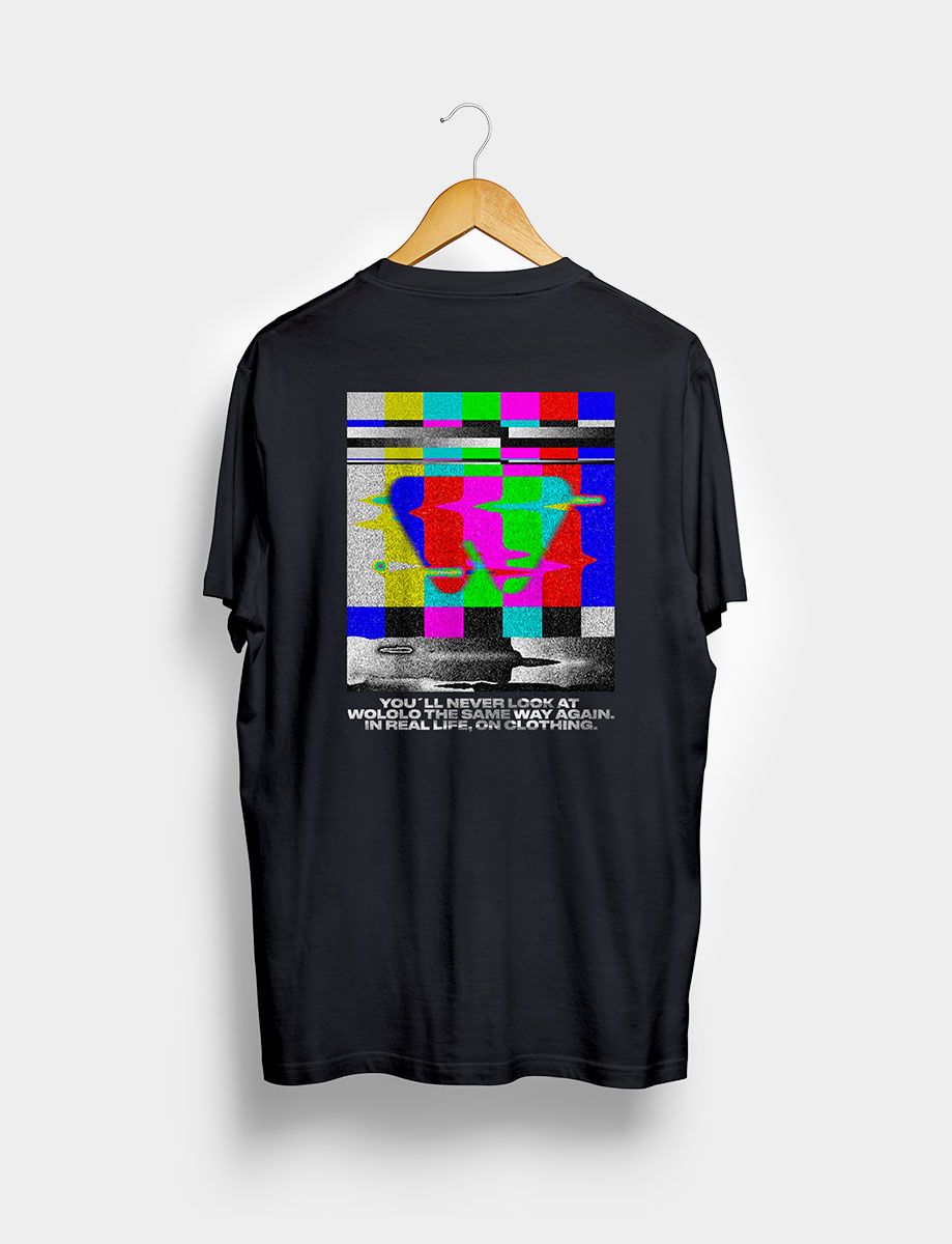 Camiseta Wololo TV Negra Trasera
